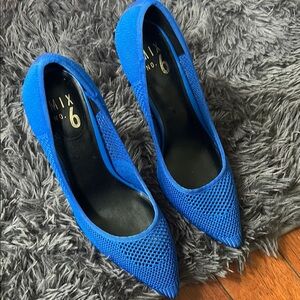 Mix No. 6 Blue Heels with Perforated Design